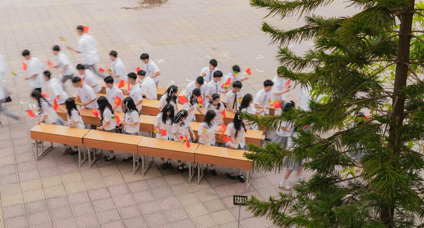 Groupe de promotion réuni pour la photographie